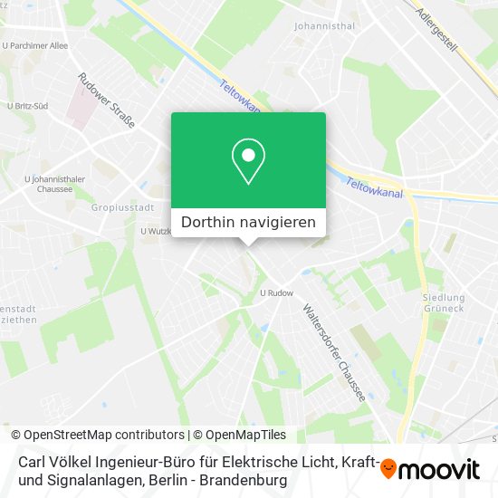 Carl Völkel Ingenieur-Büro für Elektrische Licht, Kraft-und Signalanlagen Karte