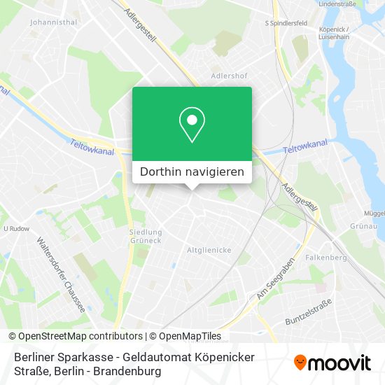 Berliner Sparkasse - Geldautomat Köpenicker Straße Karte