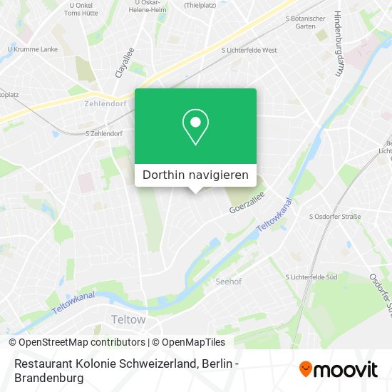 Restaurant Kolonie Schweizerland Karte