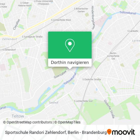 Sportschule Randori Zehlendorf Karte