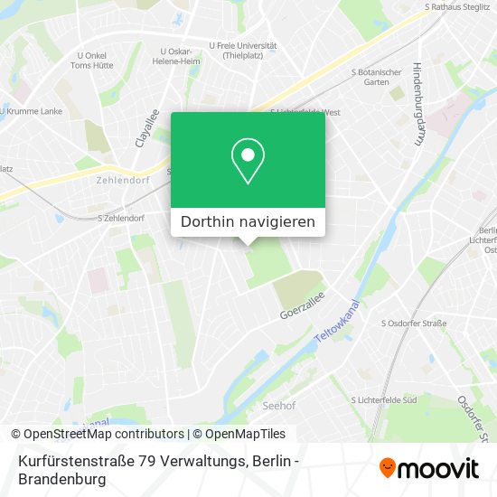 Kurfürstenstraße 79 Verwaltungs Karte