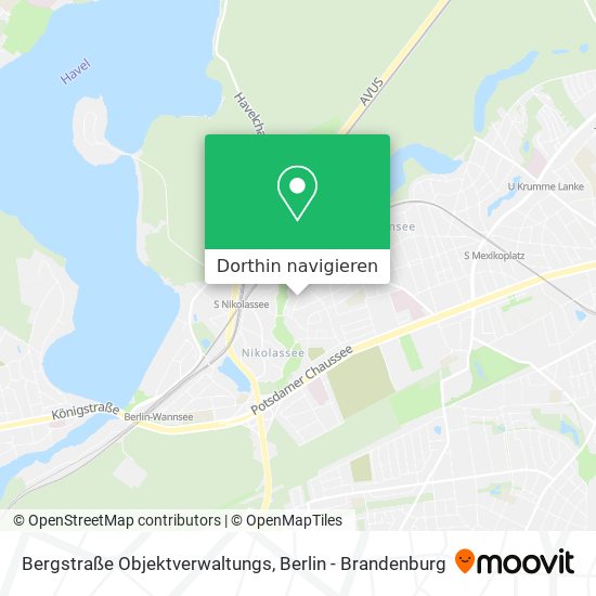 Bergstraße Objektverwaltungs Karte