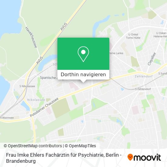 Frau Imke Ehlers Fachärztin für Psychiatrie Karte