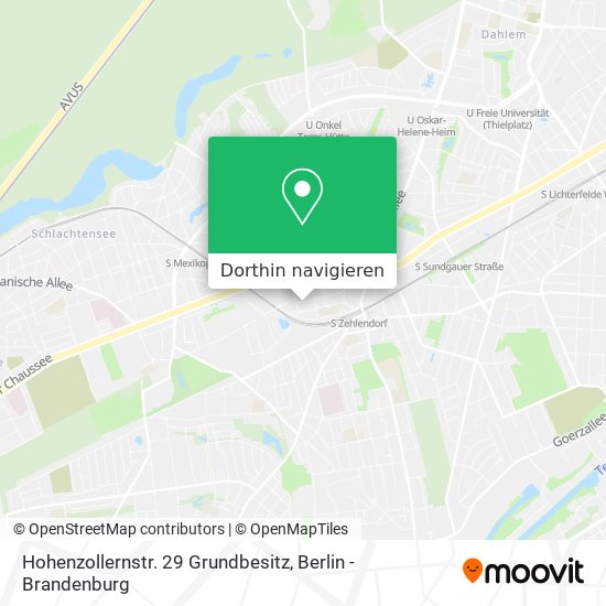 Hohenzollernstr. 29 Grundbesitz Karte