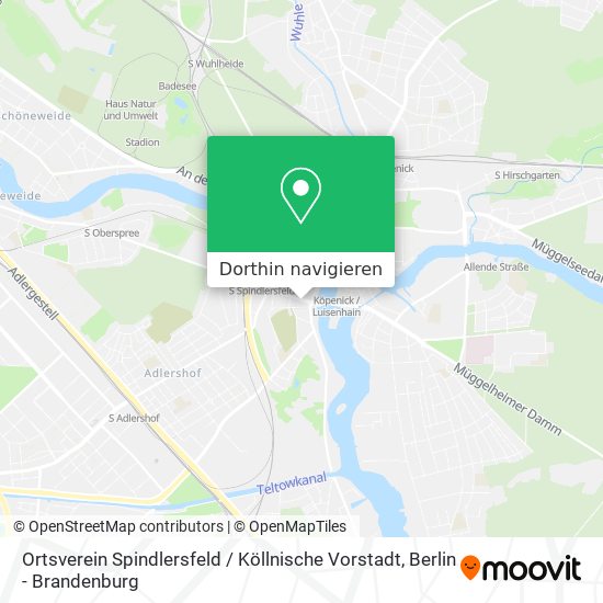 Ortsverein Spindlersfeld / Köllnische Vorstadt Karte
