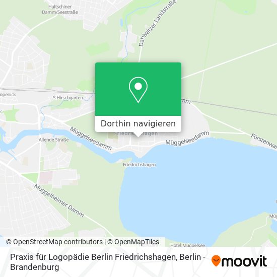 Praxis für Logopädie Berlin Friedrichshagen Karte