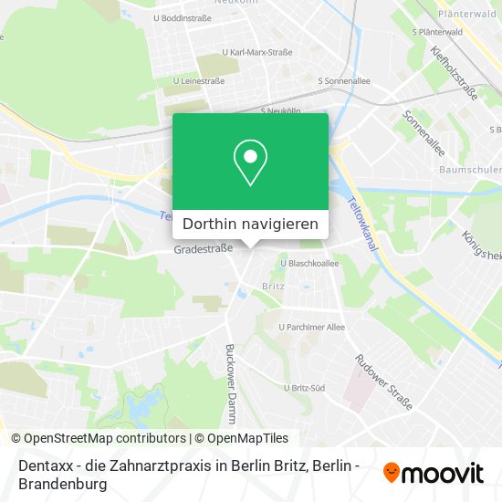 Dentaxx - die Zahnarztpraxis in Berlin Britz Karte