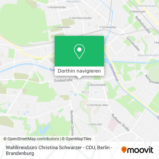 Wahlkreisbüro Christina Schwarzer - CDU Karte