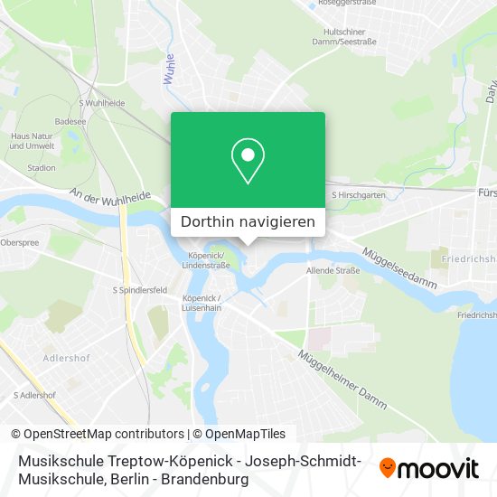 Musikschule Treptow-Köpenick - Joseph-Schmidt-Musikschule Karte