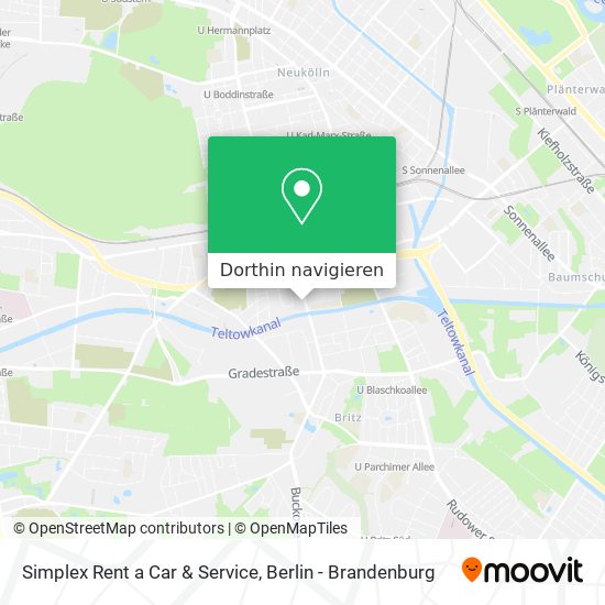 Simplex Rent a Car & Service Karte