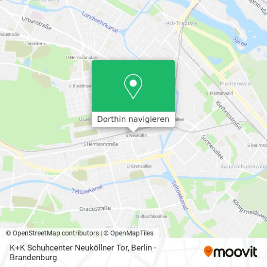 K+K Schuhcenter Neuköllner Tor Karte