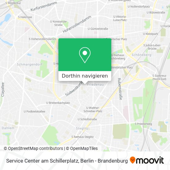 Service Center am Schillerplatz Karte