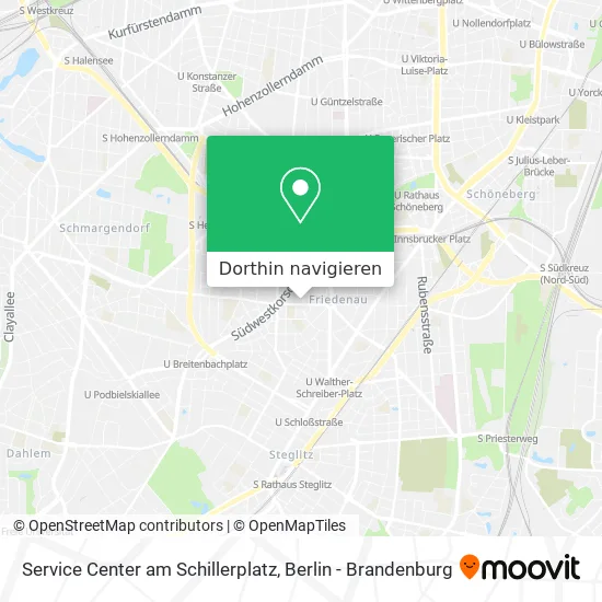 Service Center am Schillerplatz Karte