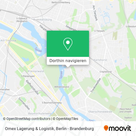 Omex Lagerung & Logistik Karte