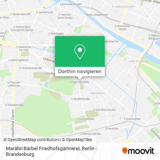 Marähn Bärbel Friedhofsgärtnerei Karte