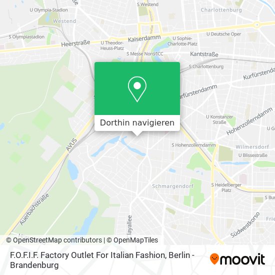 F.O.F.I.F. Factory Outlet For Italian Fashion Karte
