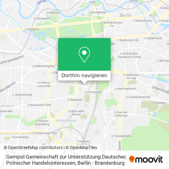 Gempol Gemeinschaft zur Unterstützung Deutscher, Polnischer Handelsinteressen Karte