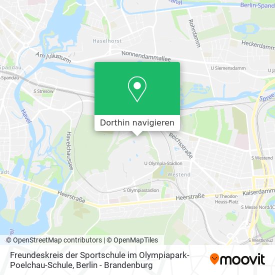 Freundeskreis der Sportschule im Olympiapark-Poelchau-Schule Karte