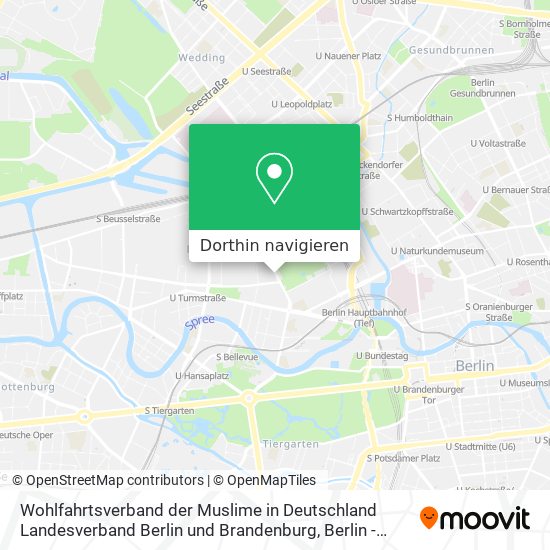Wohlfahrtsverband der Muslime in Deutschland Landesverband Berlin und Brandenburg Karte