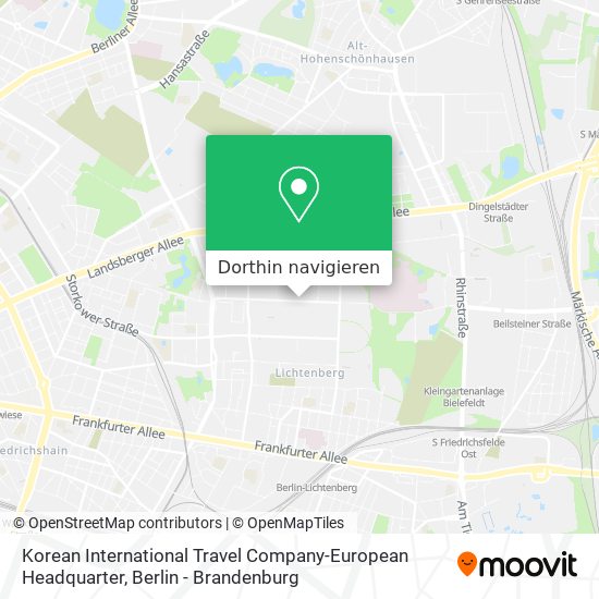 Korean International Travel Company-European Headquarter Karte