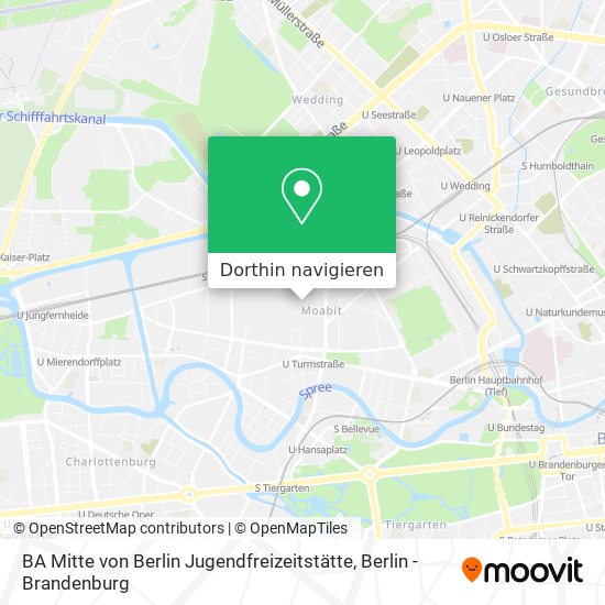 BA Mitte von Berlin Jugendfreizeitstätte Karte