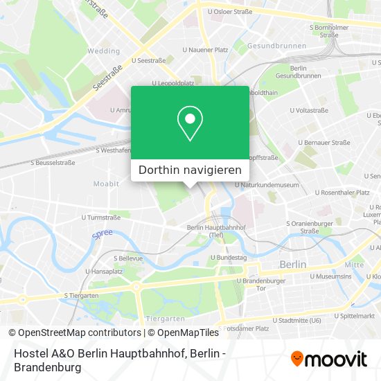 Hostel A&O Berlin Hauptbahnhof Karte