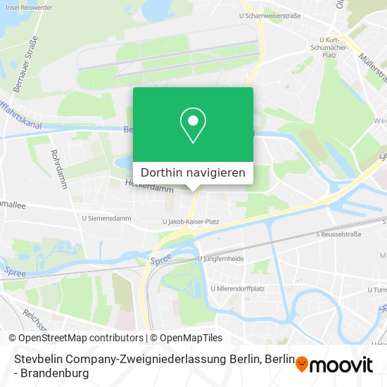 Stevbelin Company-Zweigniederlassung Berlin Karte