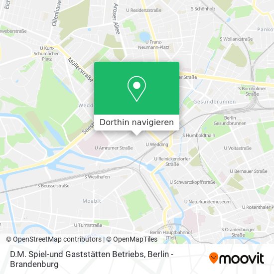 D.M. Spiel-und Gaststätten Betriebs Karte
