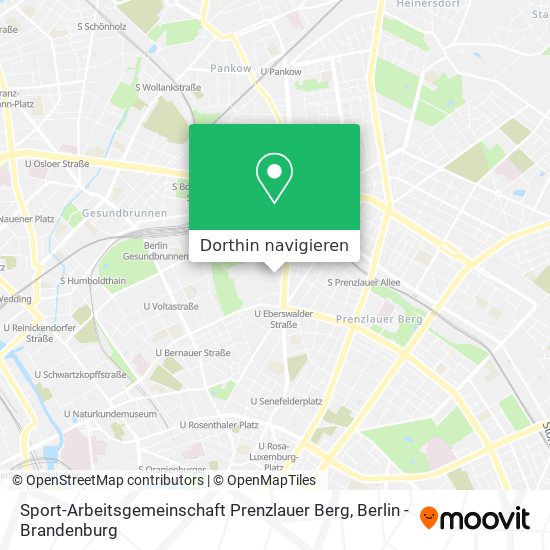 Sport-Arbeitsgemeinschaft Prenzlauer Berg Karte