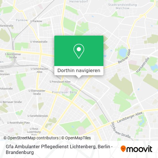 Gfa Ambulanter Pflegedienst Lichtenberg Karte
