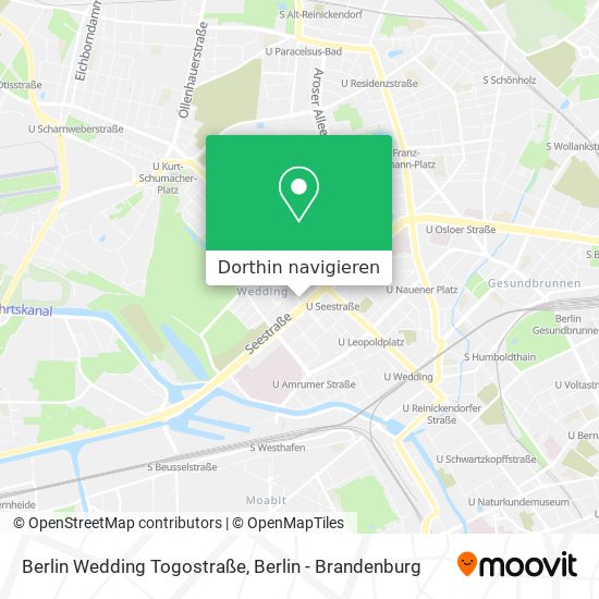 Berlin Wedding Togostraße Karte