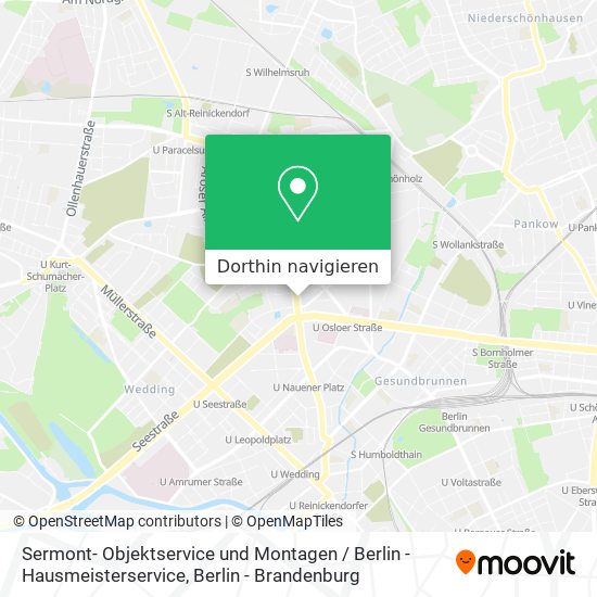 Sermont- Objektservice und Montagen / Berlin - Hausmeisterservice Karte