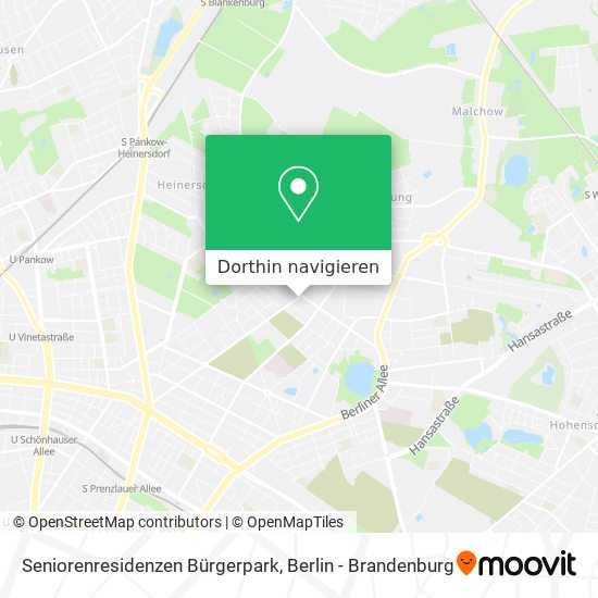 Seniorenresidenzen Bürgerpark Karte