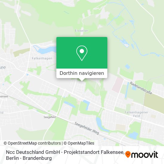 Ncc Deutschland GmbH - Projektstandort Falkensee Karte