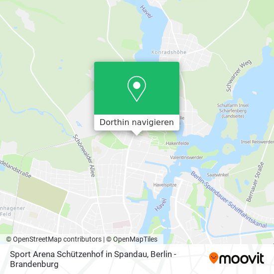 Sport Arena Schützenhof in Spandau Karte
