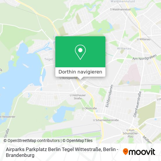 Airparks Parkplatz Berlin Tegel Wittestraße Karte