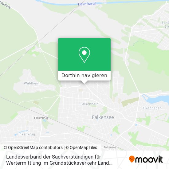 Landesverband der Sachverständigen für Wertermittlung im Grundstücksverkehr Land Brandenburg Karte