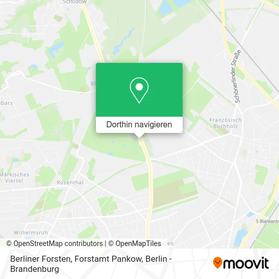 Berliner Forsten, Forstamt Pankow Karte