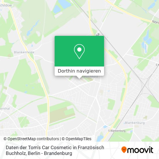 Daten der Tom's Car Cosmetic in Französisch Buchholz Karte