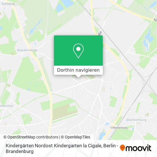 Kindergärten Nordost Kindergarten la Cigale Karte