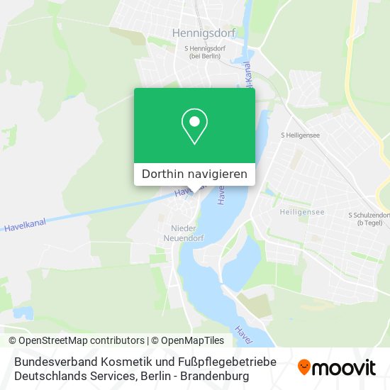 Bundesverband Kosmetik und Fußpflegebetriebe Deutschlands Services Karte