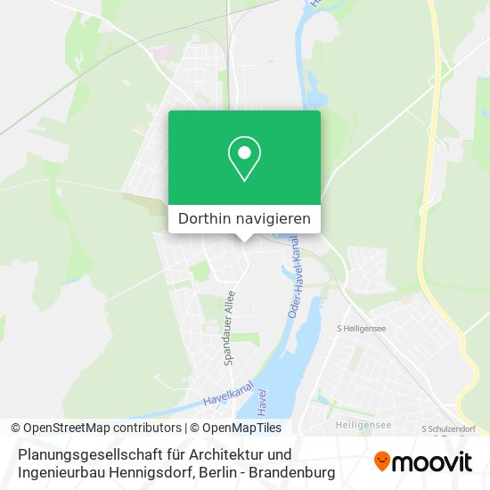 Planungsgesellschaft für Architektur und Ingenieurbau Hennigsdorf Karte