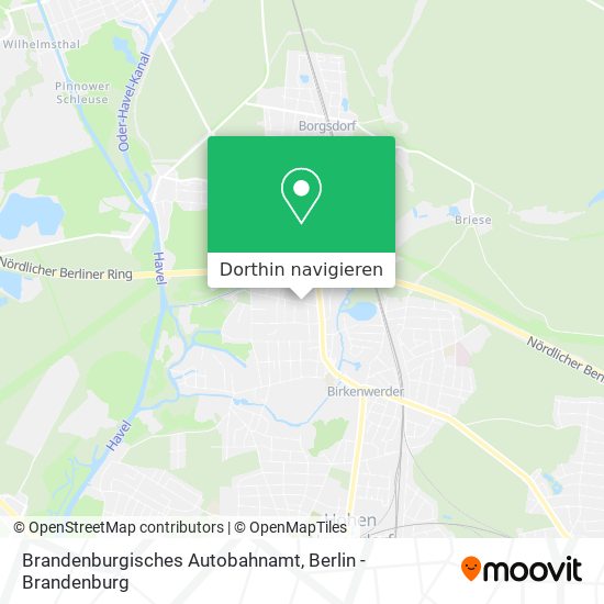 Brandenburgisches Autobahnamt Karte