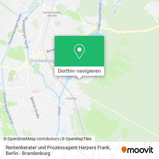 Rentenberater und Prozessagent Harpers Frank Karte