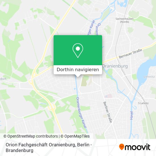 Orion Fachgeschäft Oranienburg Karte