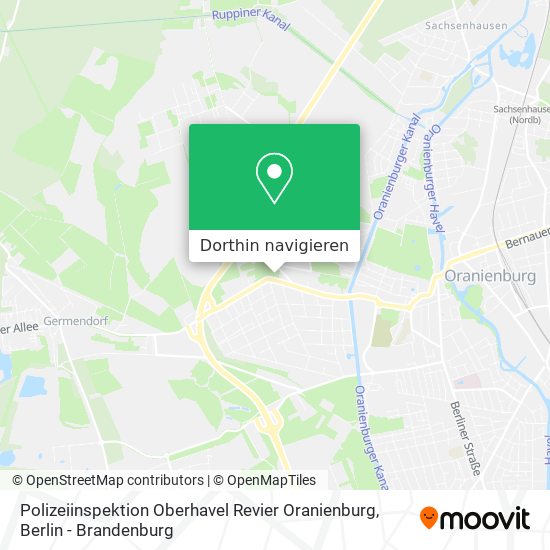 Polizeiinspektion Oberhavel Revier Oranienburg Karte