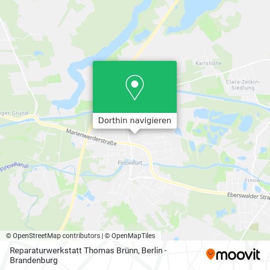 Reparaturwerkstatt Thomas Brünn Karte