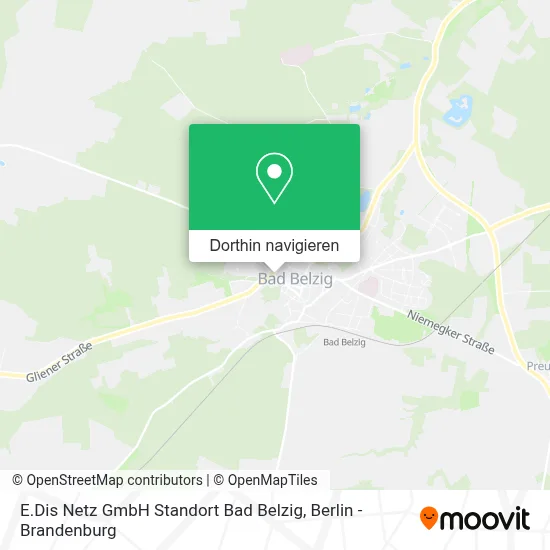 E.Dis Netz GmbH Standort Bad Belzig Karte
