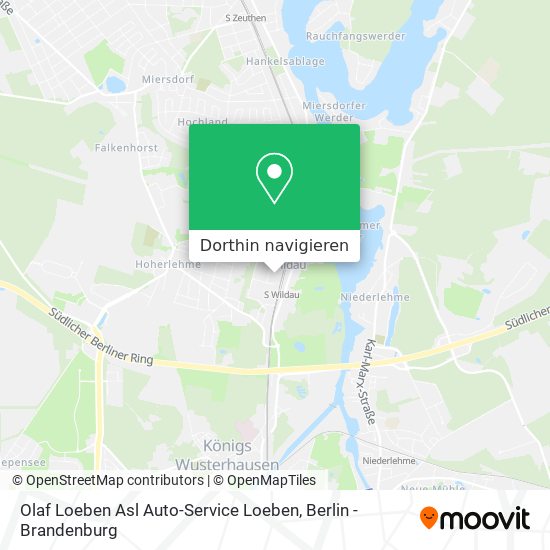 Olaf Loeben Asl Auto-Service Loeben Karte