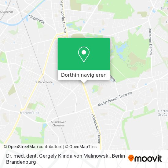 Dr. med. dent. Gergely Klinda-von Malinowski Karte